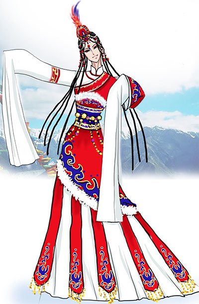 藏族民族服飾舞蹈演出服裝定做供應商