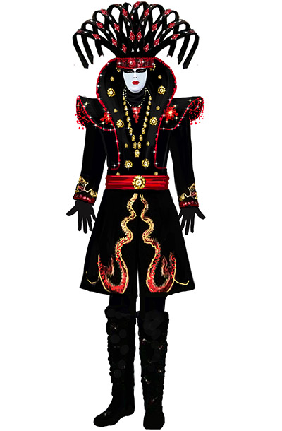 景區演出服裝設計游園小丑演出服裝設計款式